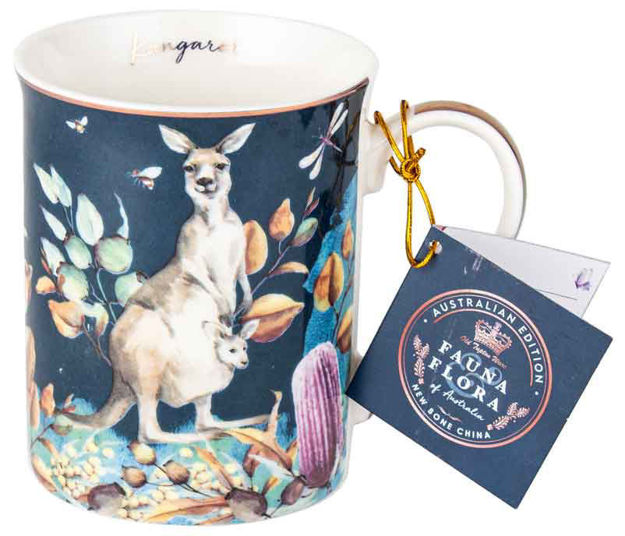 Australian Flora Kangaroo Mug | Australian Wildlife Gift