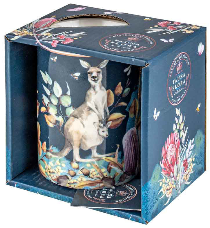 Australian Flora Kangaroo Mug | Australian Wildlife Gift