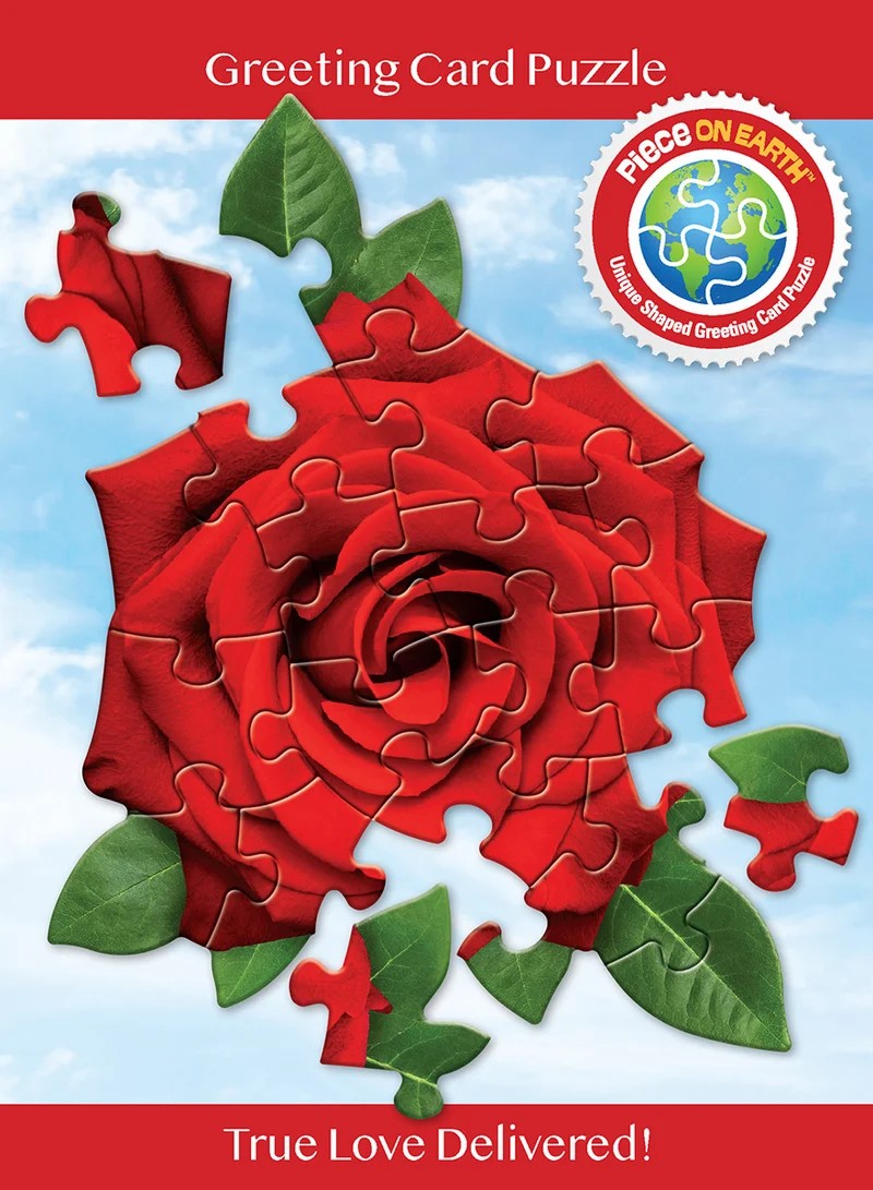 Madd Capp Rose 20-Piece Jigsaw Puzzle Greeting Card