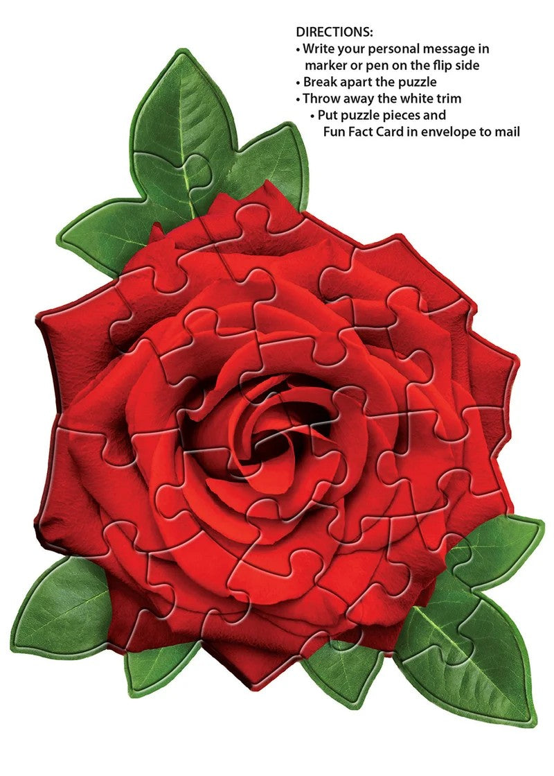 Madd Capp Rose 20-Piece Jigsaw Puzzle Greeting Card