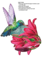 Madd Capp Hummingbird 20-Piece Jigsaw Puzzle Greeting Card