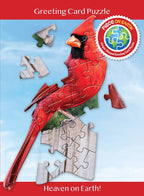 Madd Capp Cardinal 20-Piece Jigsaw Puzzle Greeting Card