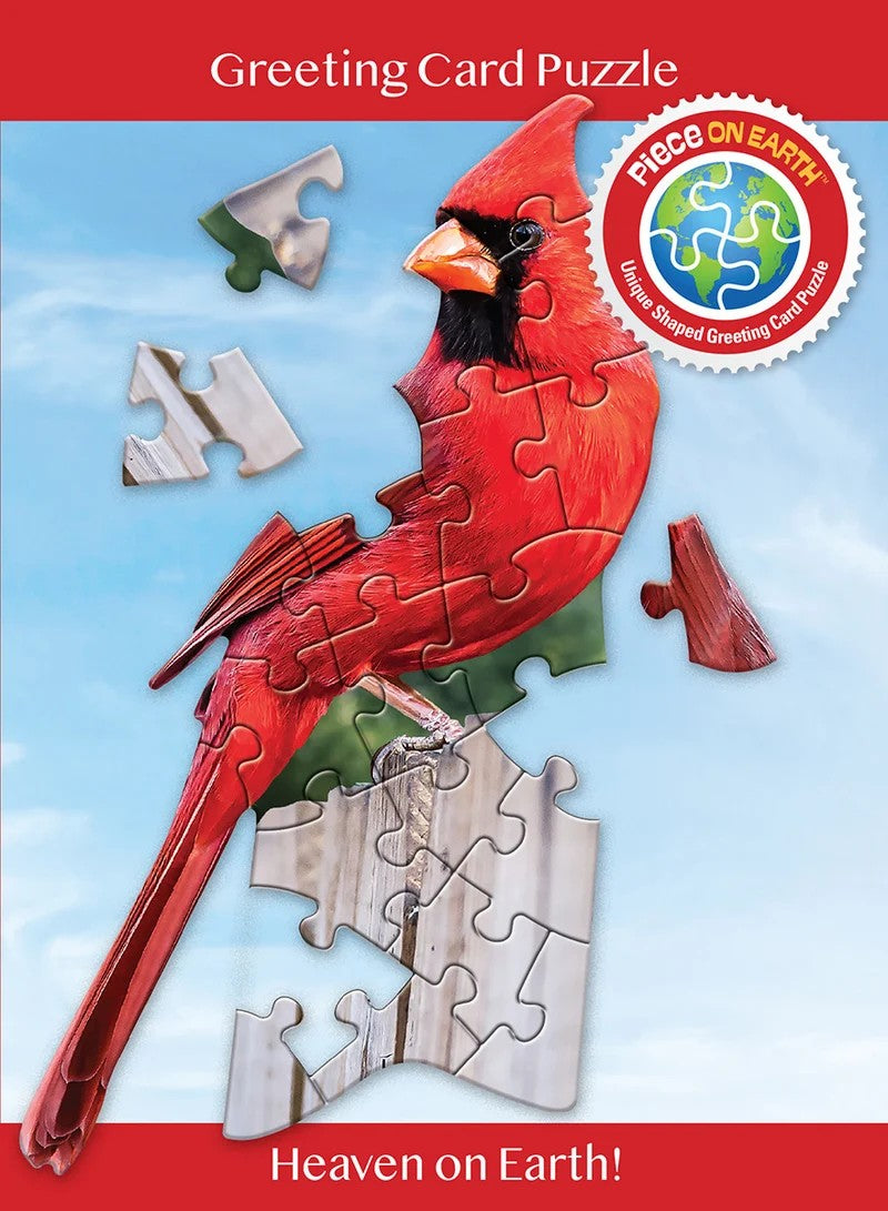 Madd Capp Cardinal 20-Piece Jigsaw Puzzle Greeting Card