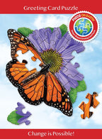 Madd Capp Butterfly 20-Piece Jigsaw Puzzle Greeting Card