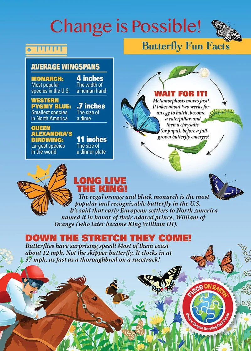 Madd Capp Butterfly 20-Piece Jigsaw Puzzle Greeting Card