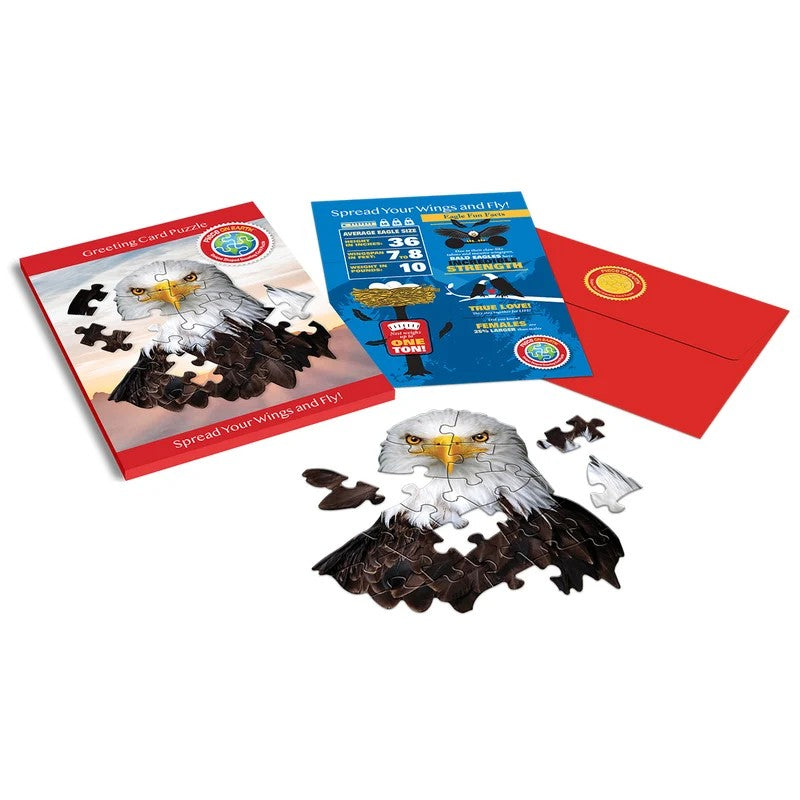 Madd Capp Eagle 20-Piece Jigsaw Puzzle Greeting Card