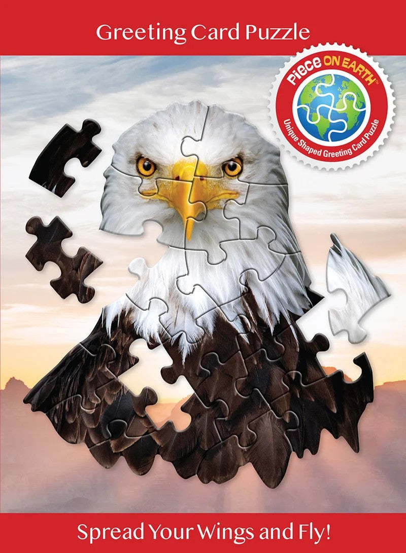 Madd Capp Eagle 20-Piece Jigsaw Puzzle Greeting Card