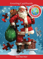 Madd Capp Santa 20-Piece Jigsaw Puzzle Greeting Card