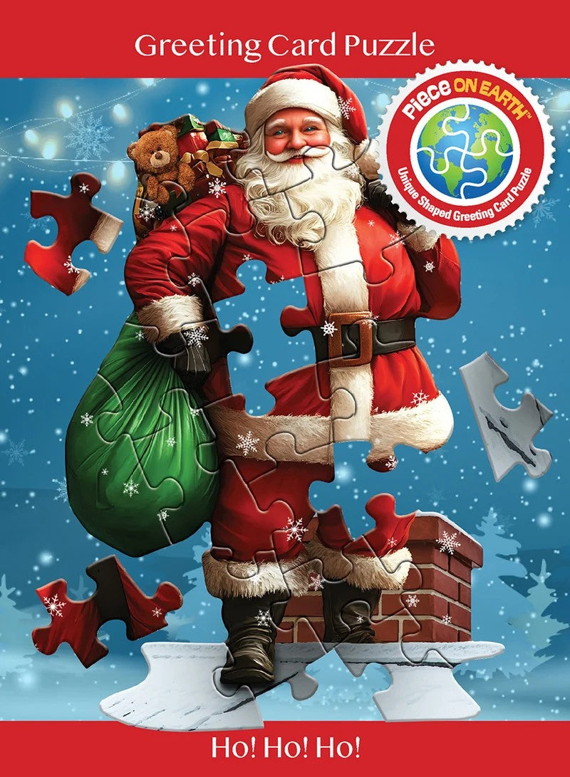 Madd Capp Santa 20-Piece Jigsaw Puzzle Greeting Card