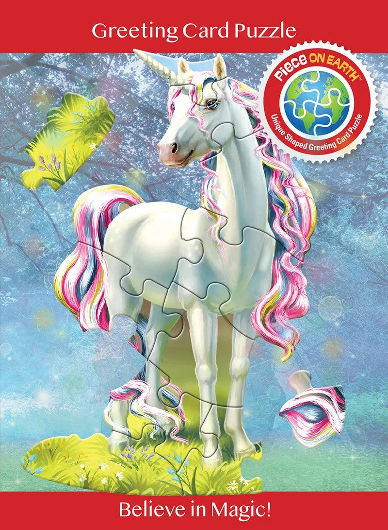 Madd Capp Unicorn 12-Piece Jigsaw Puzzle Greeting Card