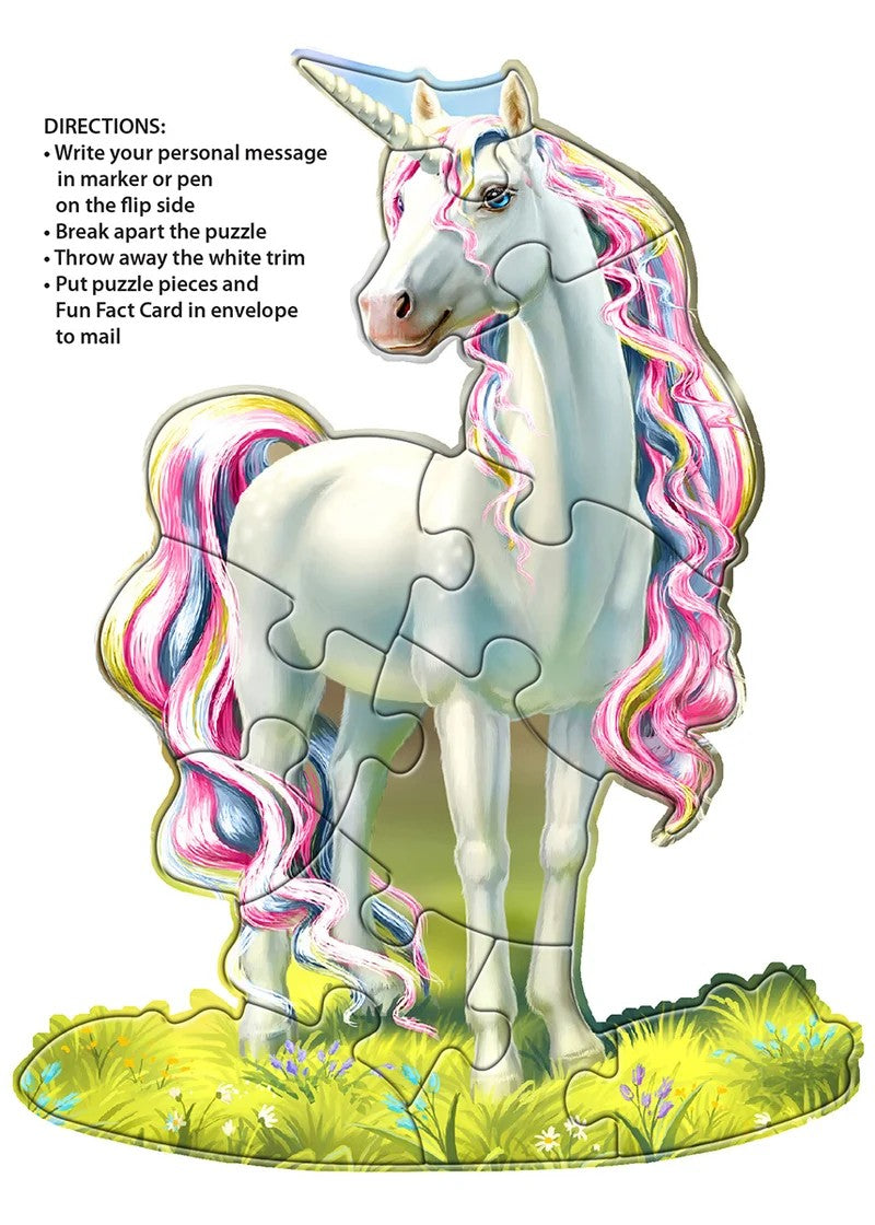 Madd Capp Unicorn 12-Piece Jigsaw Puzzle Greeting Card