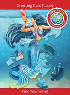 Madd Capp Mermaid 20-Piece Jigsaw Puzzle Greeting Card