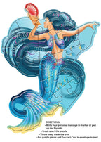 Madd Capp Mermaid 20-Piece Jigsaw Puzzle Greeting Card