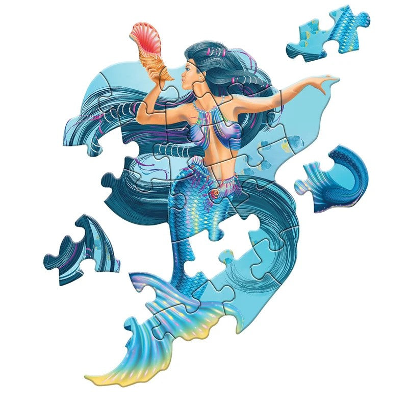 Madd Capp Mermaid 20-Piece Jigsaw Puzzle Greeting Card