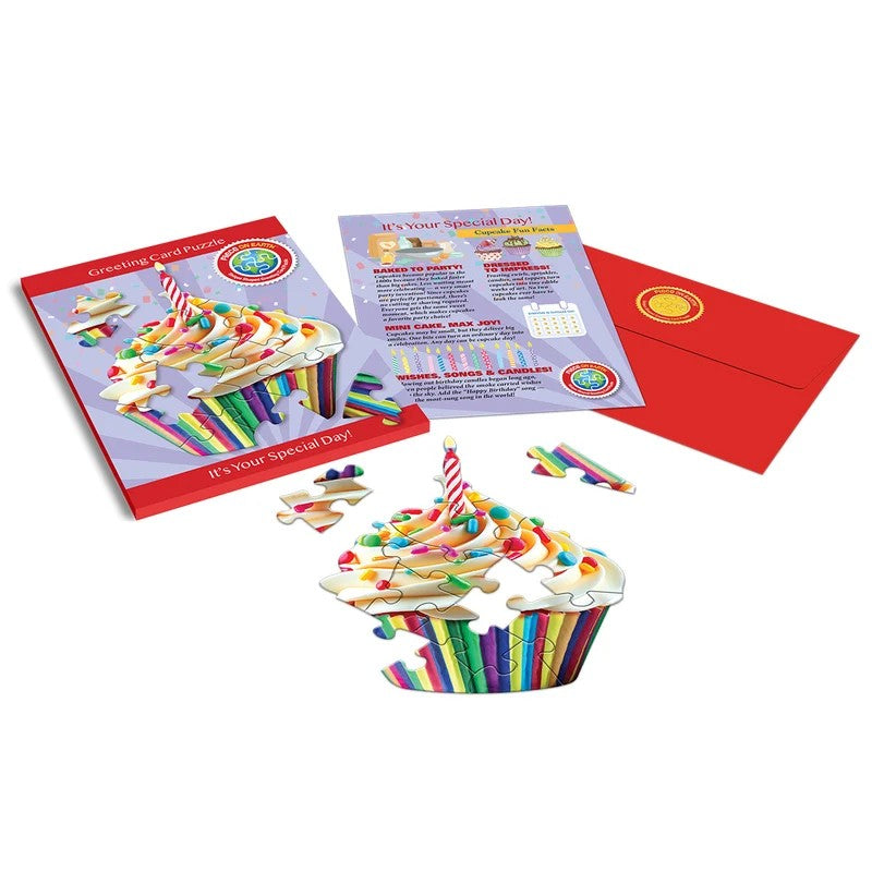 Madd Capp Cupcake 12-Piece Jigsaw Puzzle Greeting Card