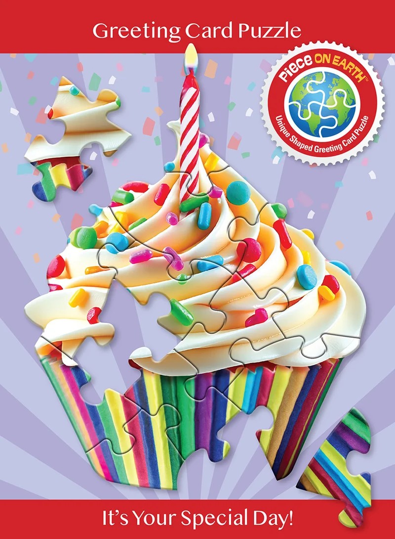 Madd Capp Cupcake 12-Piece Jigsaw Puzzle Greeting Card