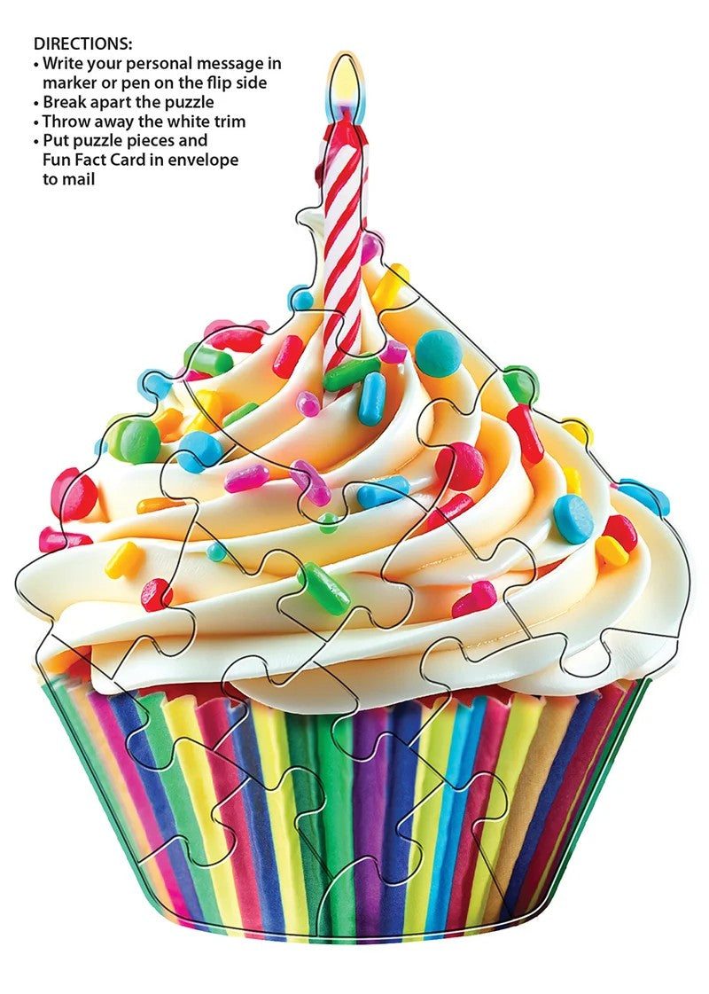Madd Capp Cupcake 12-Piece Jigsaw Puzzle Greeting Card