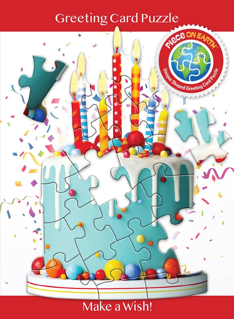 Madd Capp Birthday Cake 20-Piece Jigsaw Puzzle Greeting Card