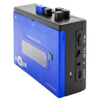 BLUE Retro Cassette Player with Bluetooth & Cassette Recorder