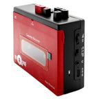 Red Retro Cassette Player with Bluetooth & Cassette Recorder