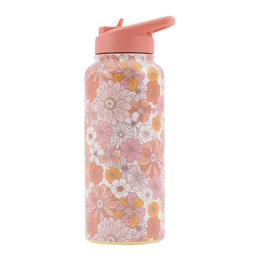 Sip by Splosh Retro Floral Insulated Water Bottle 950ml