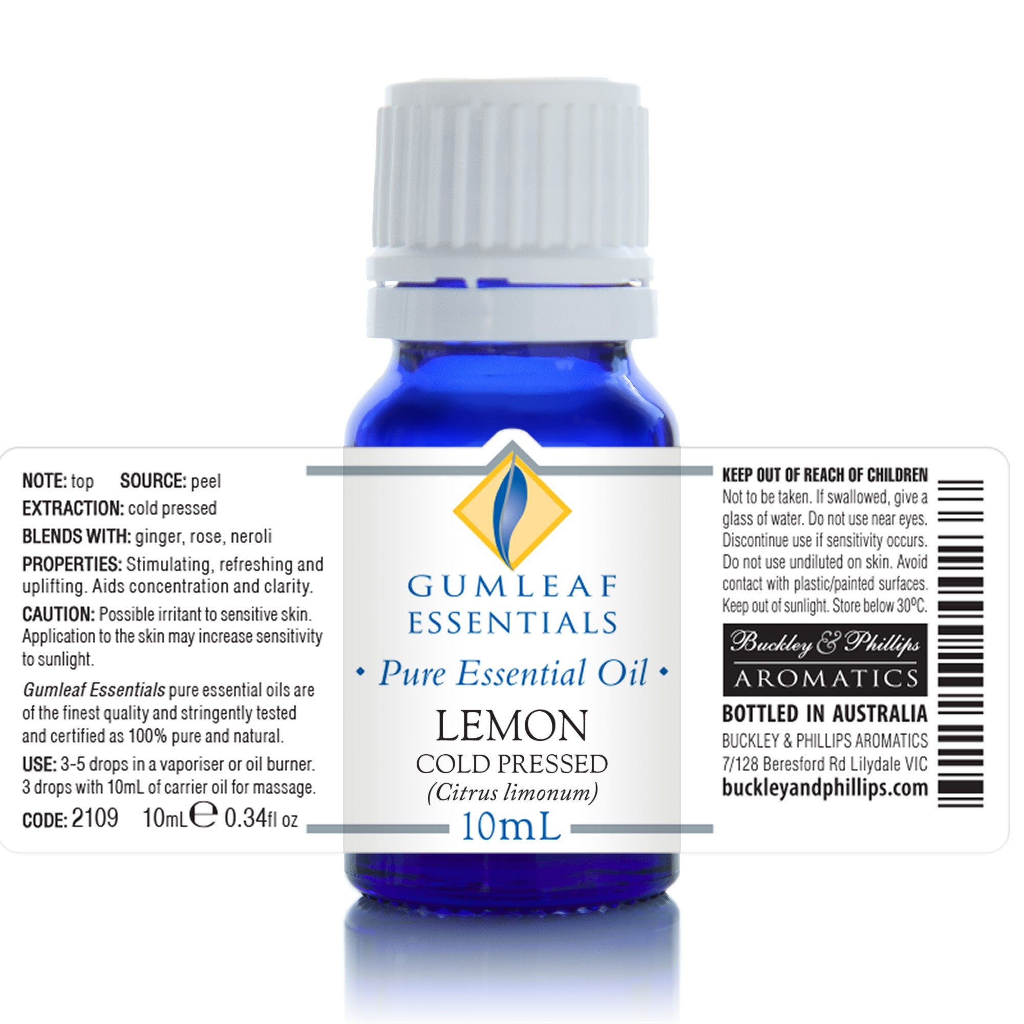 Lemon Cold Pressed Essential Oil – Buckley & Phillips