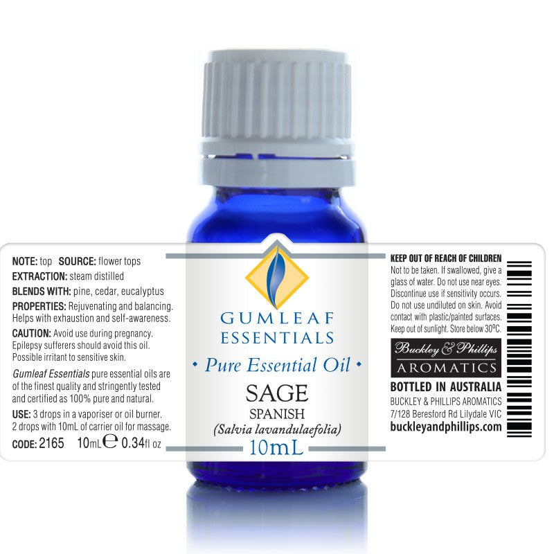 Australian Made Sage Spanish Essential Oil – Buckley & Phillips