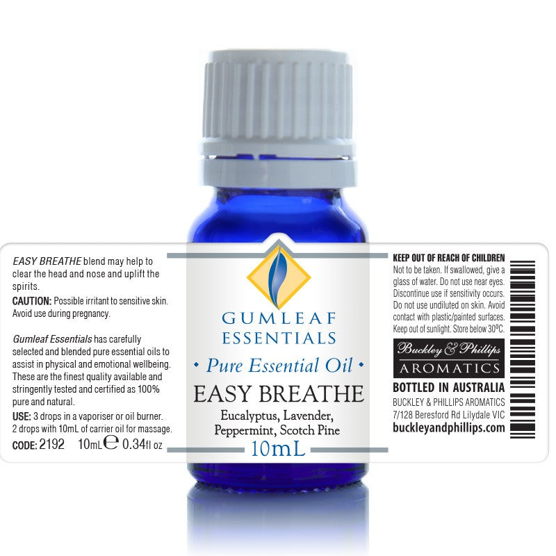 Australian Made Easy Breathe Essential Oil Blend – Buckley & Phillips