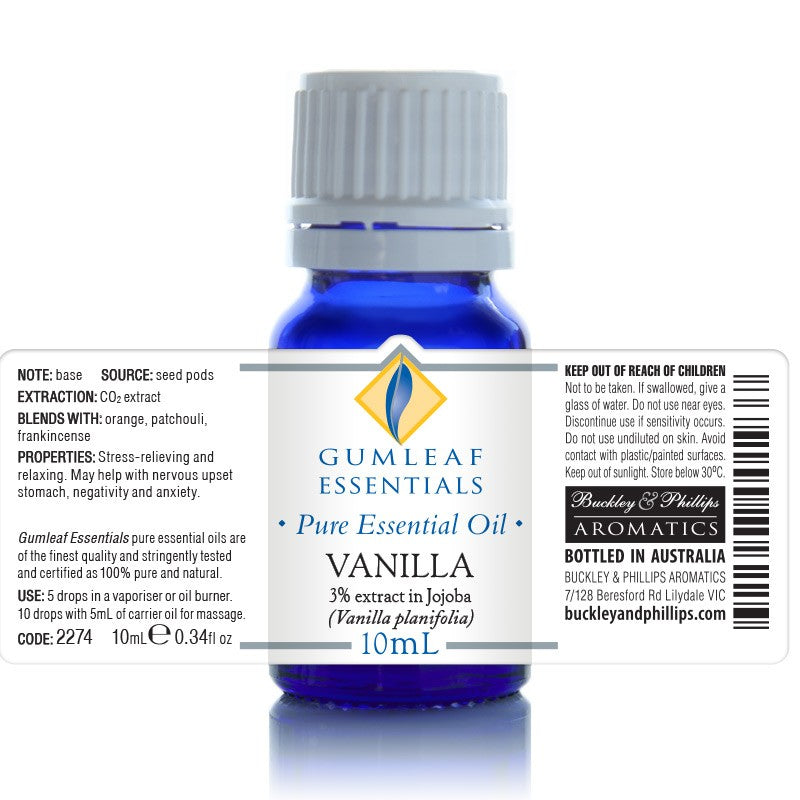 Vanilla (3% in Jojoba) Essential Oil – Buckley & Phillips
