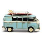 Blue Volkswagen Kombi Van Metal Collectable Ornament
