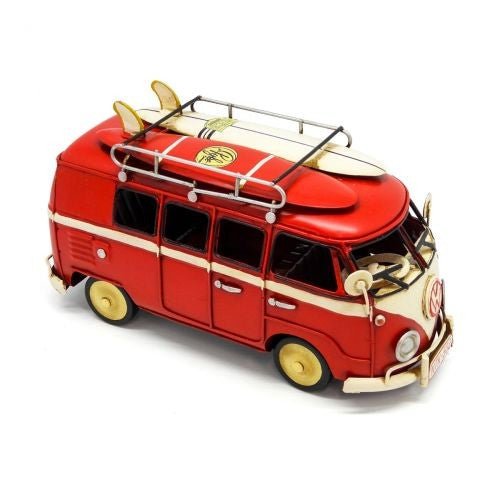 Red Volkswagen Kombi Van Metal Collectable Ornament