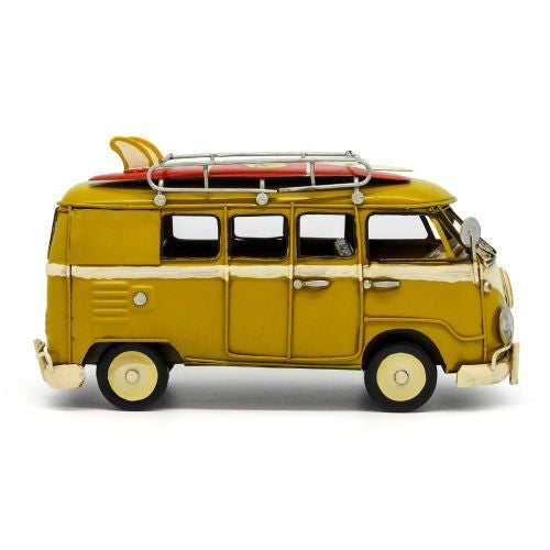 Officially Licensed VW kombi Metal Surfers Van Yellow 20x9x11cm