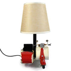 USB Powered LED Scooter & Sidecar Lamp – Red 18 x 15 x 26cm