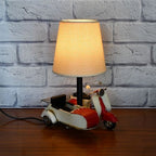 USB Powered LED Scooter & Sidecar Lamp – Blue 18 x 15 x 26cm
