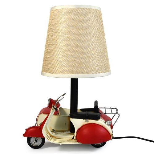 USB Powered LED Scooter & Sidecar Lamp – Red 18 x 15 x 26cm