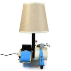 USB Powered LED Scooter & Sidecar Lamp – Blue 18 x 15 x 26cm
