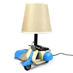 USB Powered LED Scooter & Sidecar Lamp – Blue 18 x 15 x 26cm