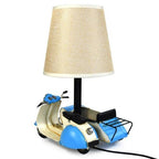 USB Powered LED Scooter & Sidecar Lamp – Blue 18 x 15 x 26cm