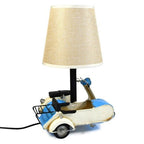 USB Powered LED Scooter & Sidecar Lamp – Blue 18 x 15 x 26cm