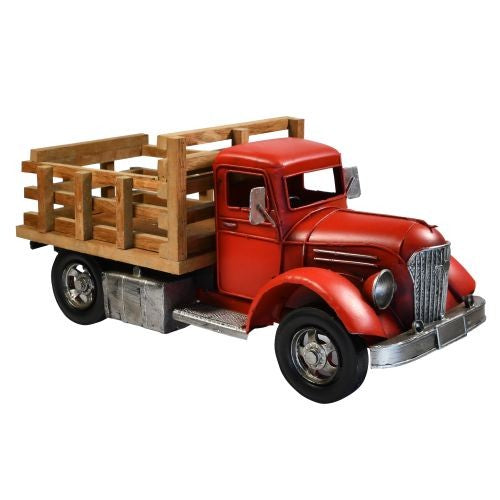 RED Farm Truck Metal Collectable
