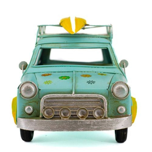 Flower Mini with Surfboard Blue Metal Collectable 25 x 13 x 17cm