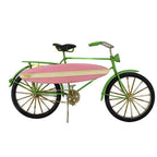 Bicycle with Surfboard Metal Collectable – Green