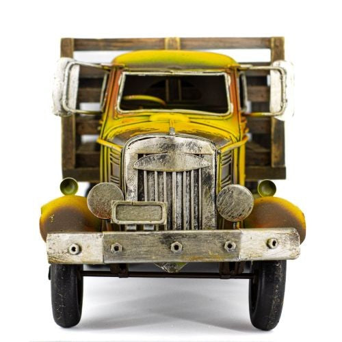 Rustic Farm Truck Metal Collectable – Yellow