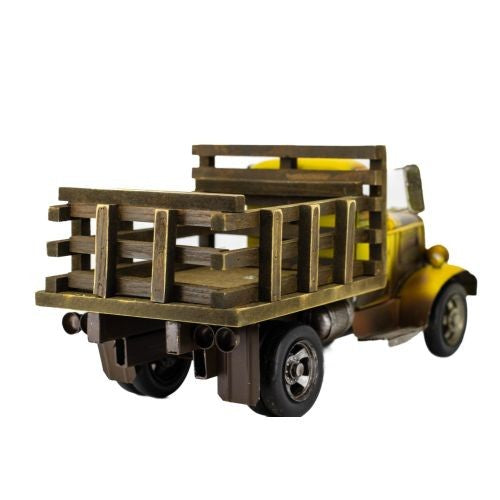 Rustic Farm Truck Metal Collectable – Yellow