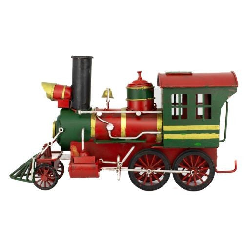 Christmas Train & Wagon Metal Collectable – Red & Green