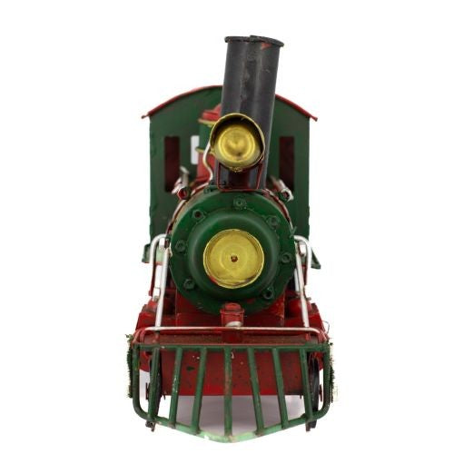 Christmas Train & Wagon Metal Collectable – Red & Green