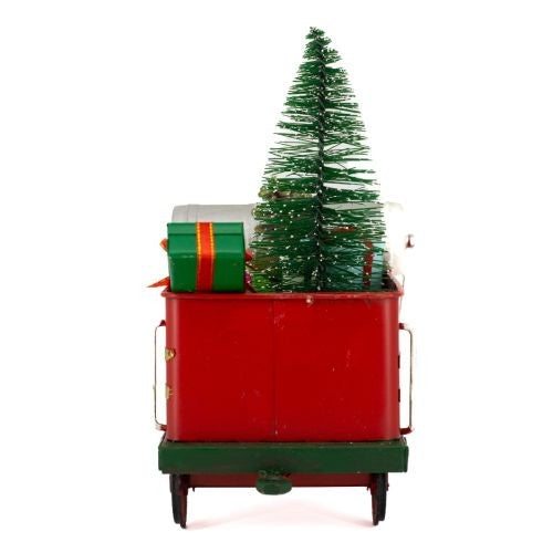 Christmas Train & Wagon Metal Collectable – Red & Green