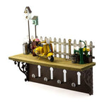 Scooter Shelf Hanging Wall Decor with Hooks 31 x 9 x 27cm