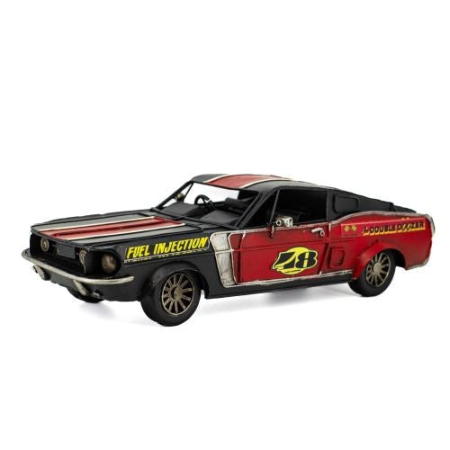 Hot Racer Metal Collectable – Black & Red Vintage Race
