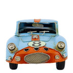 No. 8 Racer Blue Metal Collectable 31 x 12 x 9cm